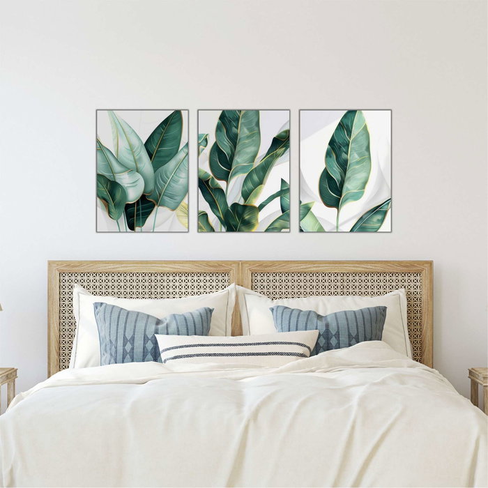 Wallity Set de 3 Pinturas Decorativas MDF Multicolor